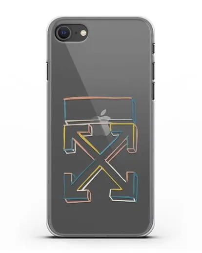 Чехол с дизайном Off-White силиконовый для iPhone SE 2020