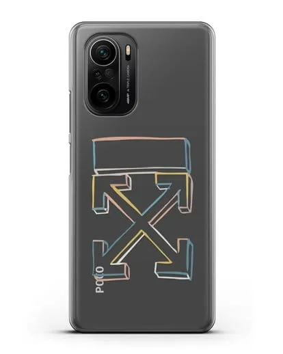 Чехол с дизайном Off-White силиконовый для Xiaomi Poco F3 Pro