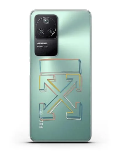 Чехол с дизайном Off-White силиконовый для Xiaomi Poco F4