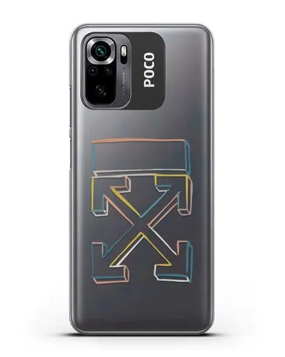 Чехол с дизайном Off-White силиконовый для Xiaomi Poco M5s