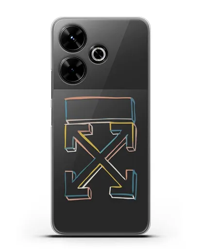 Чехол с дизайном Off-White силиконовый для Xiaomi Poco M6