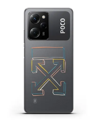 Чехол с дизайном Off-White силиконовый для Xiaomi Poco X5 Pro