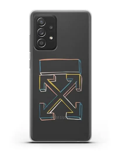 Чехол с дизайном Off-White силиконовый для Samsung Galaxy A53