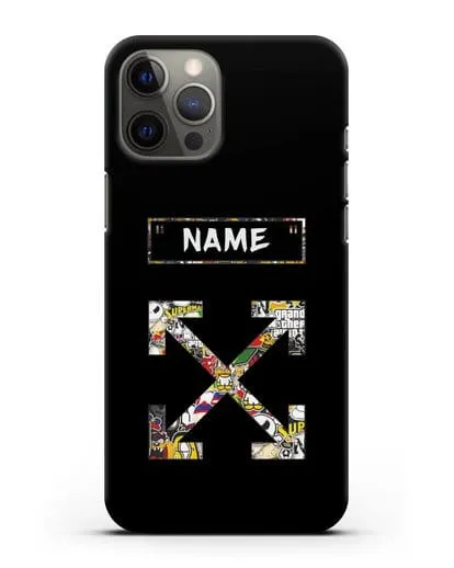 Чехол с паттерном Off-White силиконовый для iPhone 12 Pro Max