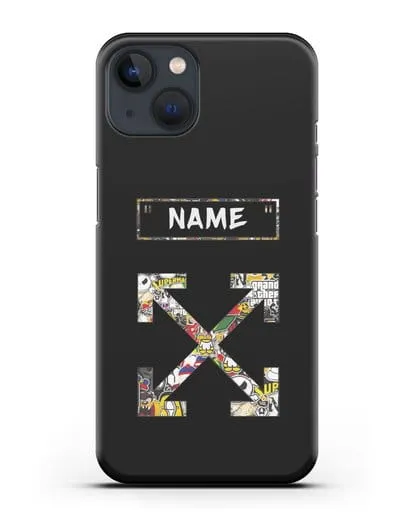 Чехол с паттерном Off-White силиконовый для iPhone 13