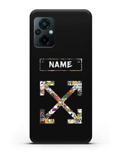 Чехол с паттерном Off-White силиконовый для Xiaomi Poco M5