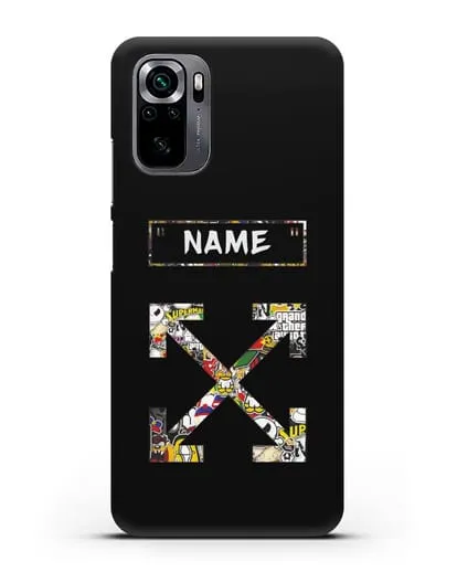 Чехол с паттерном Off-White силиконовый для Xiaomi Poco M5s