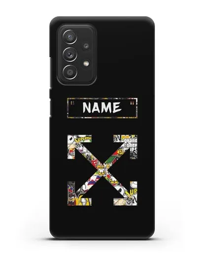 Чехол с паттерном Off-White силиконовый для Samsung Galaxy A53