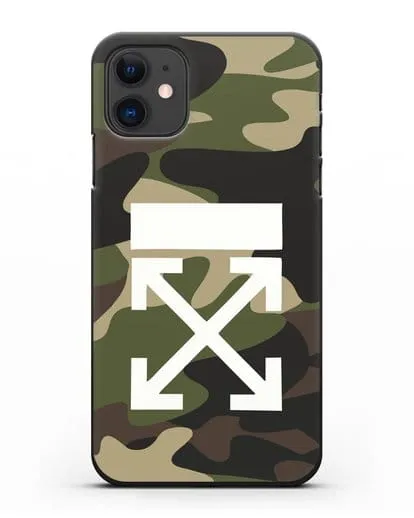 Чехол в стиле милитари Off-White силиконовый для iPhone 11