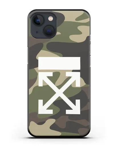Чехол в стиле милитари Off-White силиконовый для iPhone 13 Mini