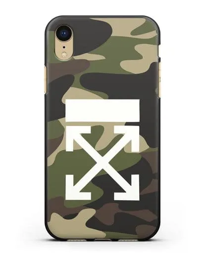 Чехол в стиле милитари Off-White силиконовый для iPhone XR