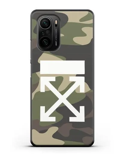 Чехол в стиле милитари Off-White силиконовый для Xiaomi Poco F3