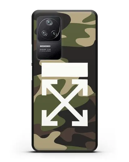 Чехол в стиле милитари Off-White силиконовый для Xiaomi Poco F4