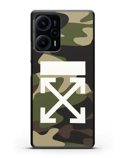 Чехол в стиле милитари Off-White силиконовый для Xiaomi Poco F5