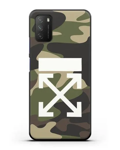 Чехол в стиле милитари Off-White силиконовый для Xiaomi Poco M3