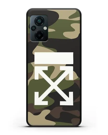 Чехол в стиле милитари Off-White силиконовый для Xiaomi Poco M5