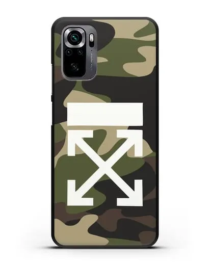 Чехол в стиле милитари Off-White силиконовый для Xiaomi Poco M5s