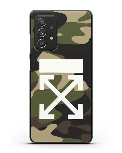 Чехол в стиле милитари Off-White силиконовый для Samsung Galaxy A53