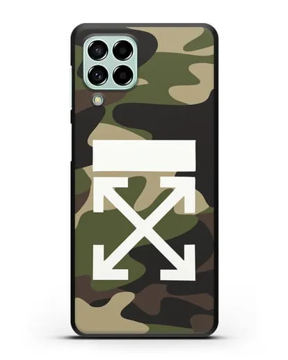 Чехол в стиле милитари Off-White силиконовый для Samsung Galaxy M53 [SM-M536]