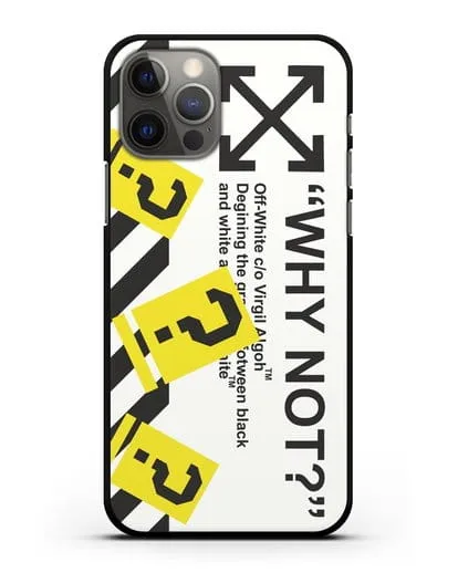 Чехол с надписью Why not? Off-White силиконовый для iPhone 12 Pro