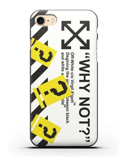 Чехол с надписью Why not? Off-White силиконовый для iPhone 8