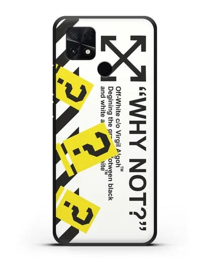 Чехол с надписью Why not? Off-White силиконовый для Xiaomi Poco C40
