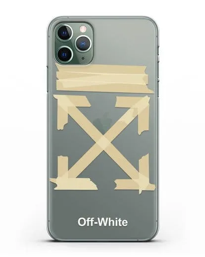 Чехол Off White Tape Arrows силиконовый для iPhone 11 Pro Max