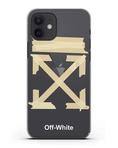 Чехол Off White Tape Arrows силиконовый для iPhone 12