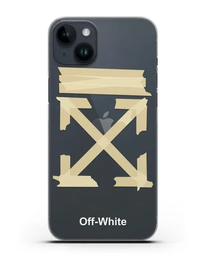 Чехол Off White Tape Arrows силиконовый для iPhone 14 Plus