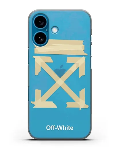 Чехол Off White Tape Arrows силиконовый для iPhone 16