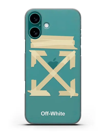 Чехол Off White Tape Arrows силиконовый для iPhone 16 Plus