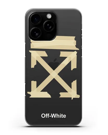 Чехол Off White Tape Arrows силиконовый для iPhone 16 Pro Max