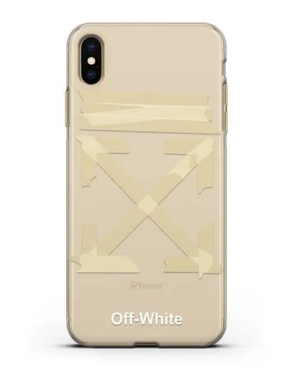 Чехол Off White Tape Arrows силиконовый для iPhone XS Max