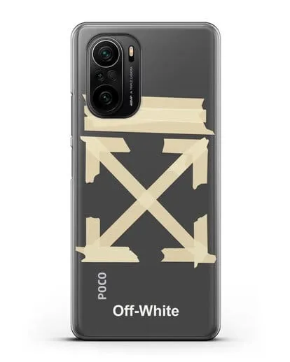 Чехол Off White Tape Arrows силиконовый для Xiaomi Poco F3 Pro