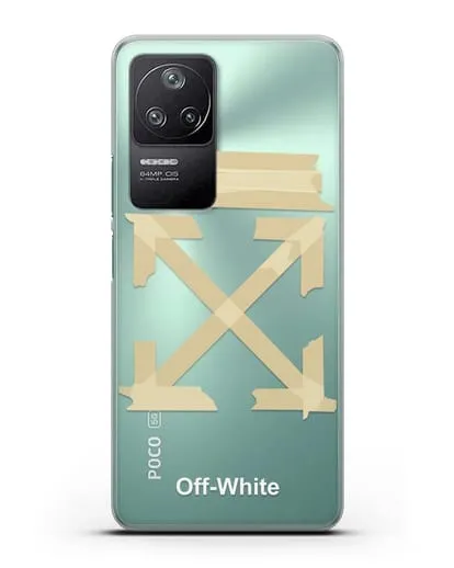 Чехол Off White Tape Arrows силиконовый для Xiaomi Poco F4