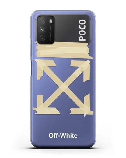 Чехол Off White Tape Arrows силиконовый для Xiaomi Poco M3