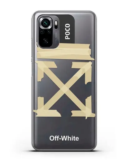 Чехол Off White Tape Arrows силиконовый для Xiaomi Poco M5s
