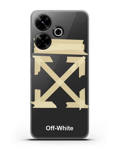 Чехол Off White Tape Arrows силиконовый для Xiaomi Poco M6