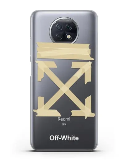 Чехол Off White Tape Arrows силиконовый для Xiaomi Redmi Note 9T