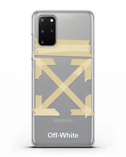 Чехол Off White Tape Arrows силиконовый для Samsung Galaxy S20 Plus [SM-G985F]