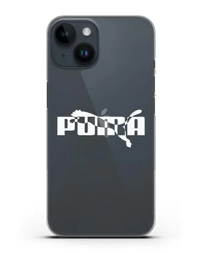 Чехол с логотипом Puma силиконовый для iPhone 14