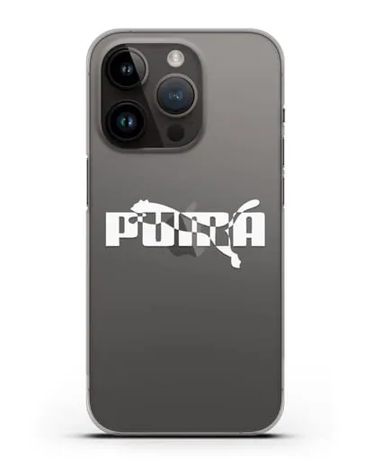 Чехол с логотипом Puma силиконовый для iPhone 14 Pro