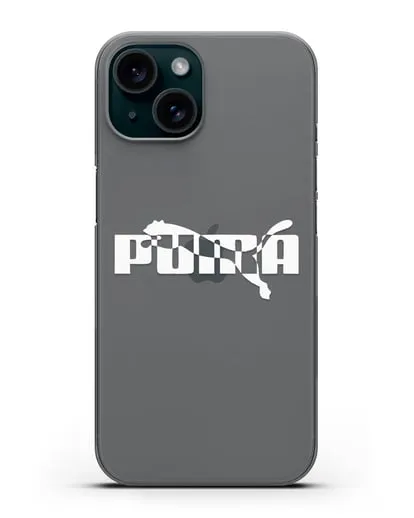 Чехол с логотипом Puma силиконовый для iPhone 15