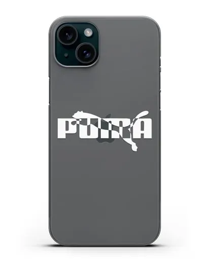 Чехол с логотипом Puma силиконовый для iPhone 15 Plus