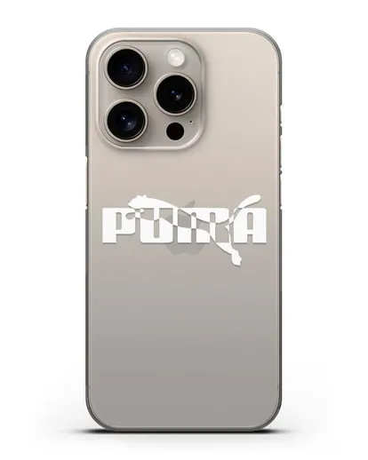 Чехол с логотипом Puma силиконовый для iPhone 15 Pro