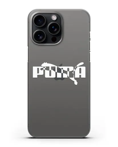 Чехол с логотипом Puma силиконовый для iPhone 15 Pro Max