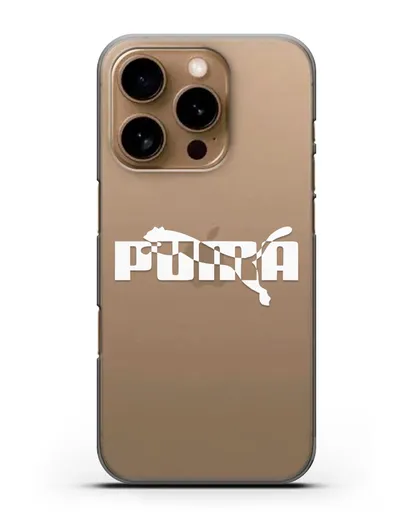 Чехол с логотипом Puma силиконовый для iPhone 16 Pro