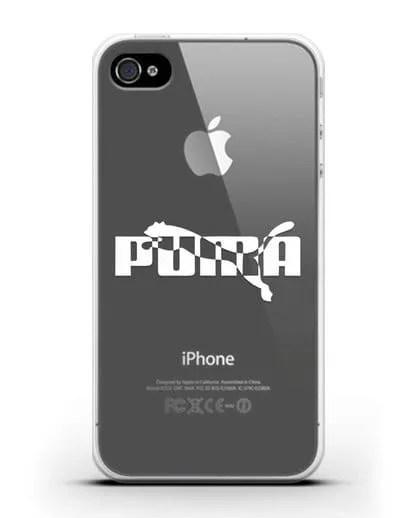 Чехол с логотипом Puma силиконовый для iPhone 4/4s