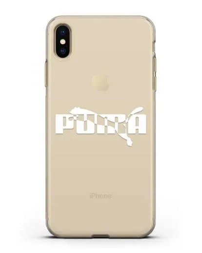 Чехол с логотипом Puma силиконовый для iPhone XS Max