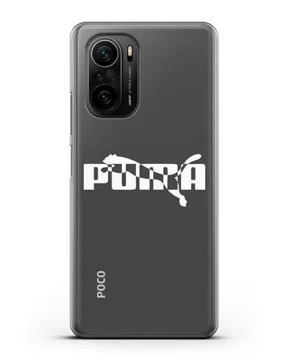 Чехол с логотипом Puma силиконовый для Xiaomi Poco F3